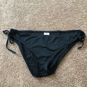 Black Side Tie Bikini Bottoms